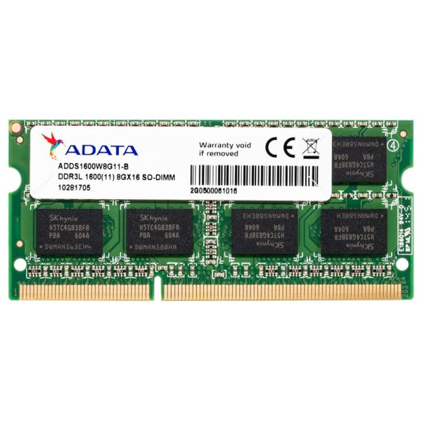 MEMORIA RAM 8GB DDR3L 1600MHZ ADATA LAPTOP