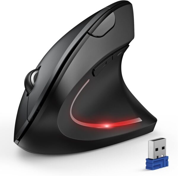 MOUSE INALAMBRICO TECKNET VERTICAL INALAMBRICO 4800 DPI 6 BOTONES